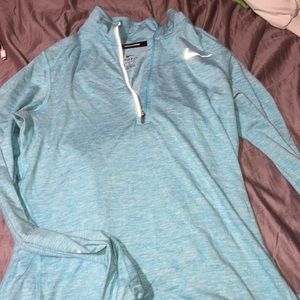 Blue Nike running quarter zip teen women’s